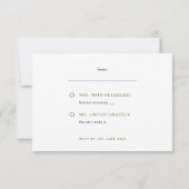 Kustliefde zandstrand minimale lijn kunst bruiloft RSVP kaartje (Achterkant)