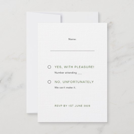 Kustliefde zandstrand minimale lijn kunst bruiloft RSVP kaartje (Achterkant)