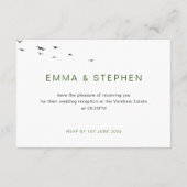 Kustliefde zandstrand minimale lijn kunst petite informatiekaartje (Achterkant)