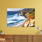 Kustlijn | Big Sur, Californië Canvas Afdruk (Insitu (Woonkamer))