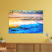Kustlijn bij zonsopgang canvas afdruk (Insitu (Woonkamer))