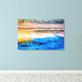 Kustlijn bij zonsopgang canvas afdruk (Insitu (Houten vloer))