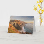 Kustlijn | Bixby Bridge, Big Sur California Kaart (Gele Bloem)