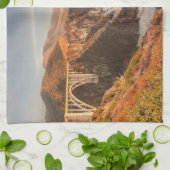 Kustlijn | Bixby Bridge, Big Sur California Theedoek (Gevouwen)