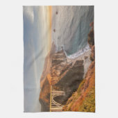 Kustlijn | Bixby Bridge, Big Sur California Theedoek (Verticaal)