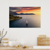 Kustlijn | Bodrum, Turkije Poster (Keuken)