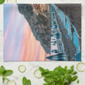 Kustlijn | Campanië, Italië Theedoek (Gevouwen)