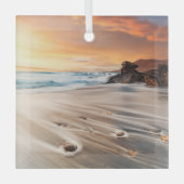 Kustlijn | Canarische Eilanden, Spanje Glas Ornament (Voorkant)