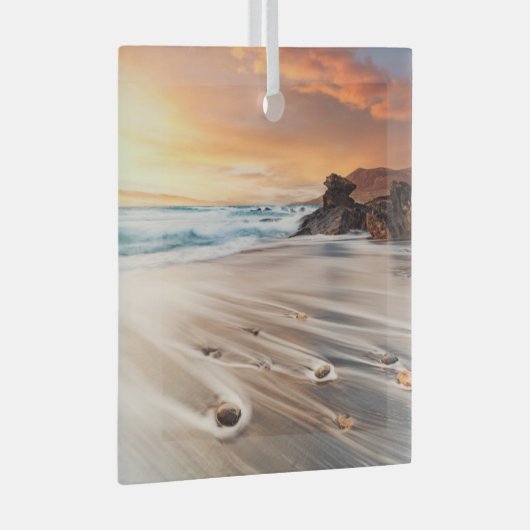 Kustlijn | Canarische Eilanden, Spanje Glas Ornament (Voorkant Rechts)