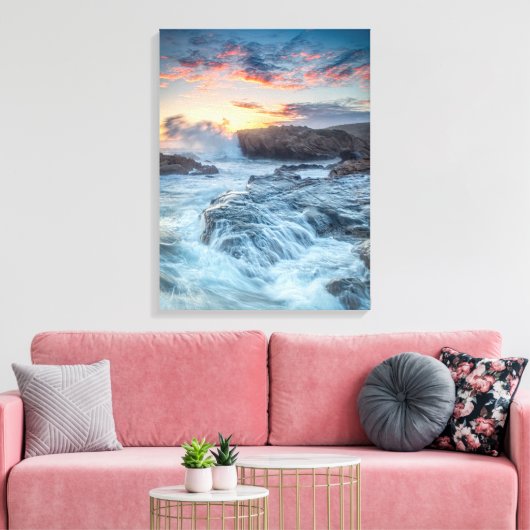 Kustlijn | Carmel California Canvas Afdruk (Insitu (Woonkamer))