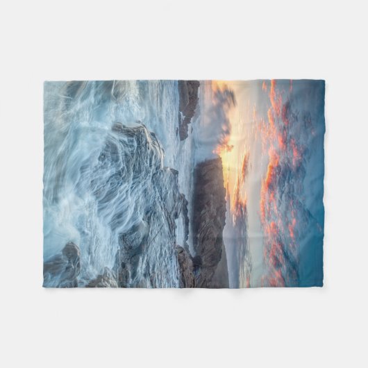 Kustlijn | Carmel California Fleece Deken (Voorkant (Horizontaal))