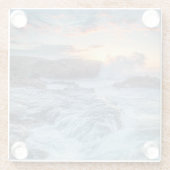 Kustlijn | Carmel California Glazen Onderzetter (Achterkant)