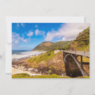 Kustlijn   Chasm, yachats, Oregon Bedankkaart