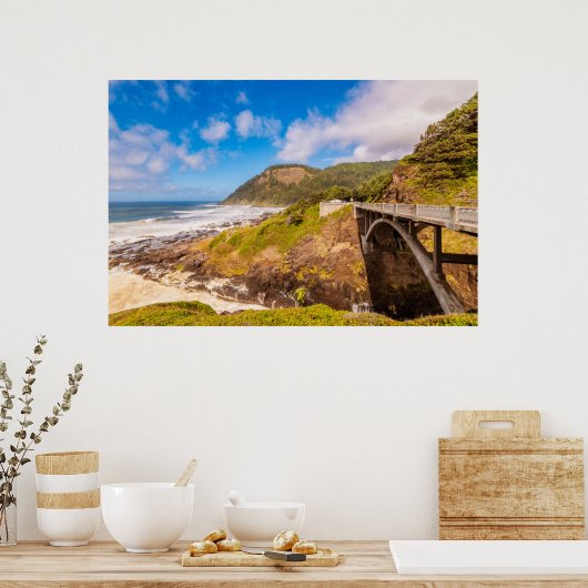 Kustlijn | Chasm, yachats, Oregon Poster (Keuken)