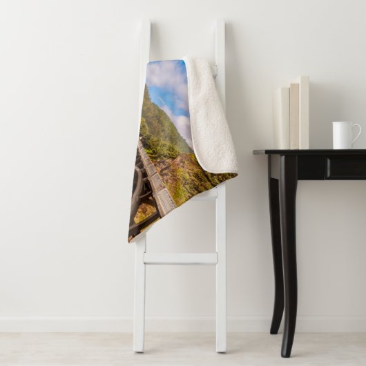 Kustlijn | Chasm, yachats, Oregon Sherpa Deken (In situ)