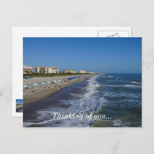 Kustlijn Cocoa Beach Briefkaart (Voorkant / Achterkant)