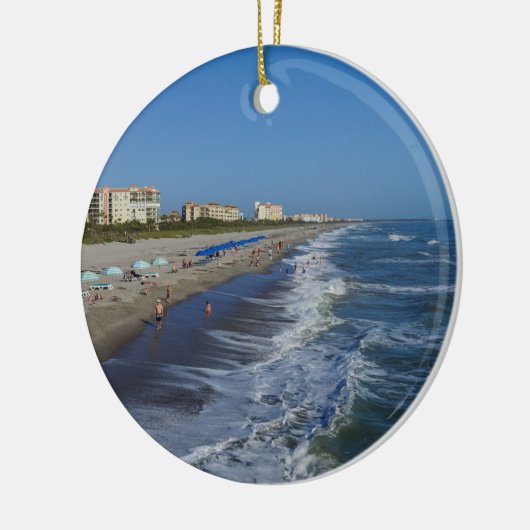 Kustlijn Cocoa Beach Keramisch Ornament (Links)