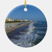 Kustlijn Cocoa Beach Keramisch Ornament (Achterkant)