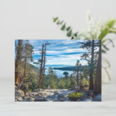 Kustlijn | Emerald Bay, Lake Tahoe, Californië Bedankkaart (Staand voorkant)