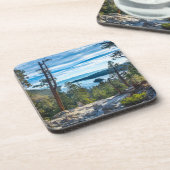 Kustlijn | Emerald Bay, Lake Tahoe, Californië Bier Onderzetter (Linkerzijde)