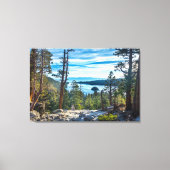 Kustlijn | Emerald Bay, Lake Tahoe, Californië Canvas Afdruk (Voorkant)