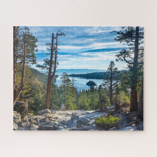Kustlijn | Emerald Bay, Lake Tahoe, Californië Legpuzzel (Horizontaal)