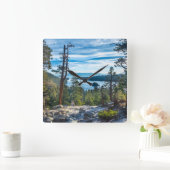 Kustlijn | Emerald Bay, Lake Tahoe, Californië Vierkante Klok (Huis)