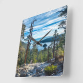 Kustlijn | Emerald Bay, Lake Tahoe, Californië Vierkante Klok (Hoek)