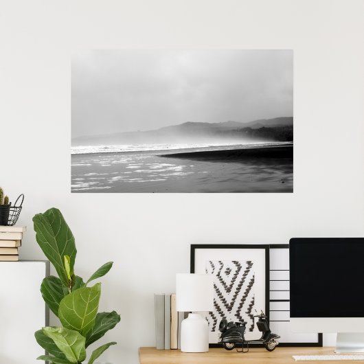 Kustlijn Fog2 Poster (Thuiskantoor)