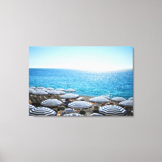 Kustlijn | Frans Riviera, Nice Frankrijk Canvas Afdruk (Voorkant)