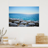 Kustlijn | Frans Riviera, Nice Frankrijk Poster (Keuken)