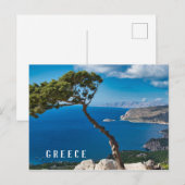 Kustlijn Griekenland - Schilderachtig Monolithos G Briefkaart (Voorkant / Achterkant)