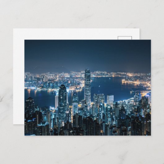 Kustlijn | Hong Kong Island, Azië Briefkaart (Voorkant / Achterkant)