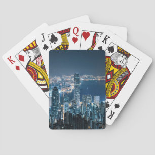 Kustlijn Hong Kong Island, Azië Pokerkaarten
