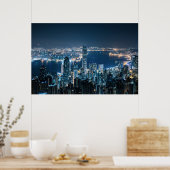 Kustlijn | Hong Kong Island, Azië Poster (Keuken)