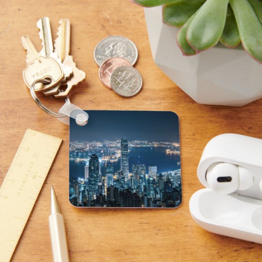 Kustlijn | Hong Kong Island, Azië Sleutelhanger (Bureau)