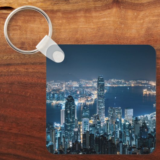 Kustlijn | Hong Kong Island, Azië Sleutelhanger (Voorkant)