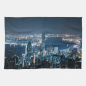 Kustlijn | Hong Kong Island, Azië Theedoek (Horizontaal)