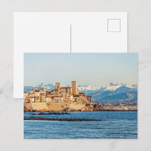Kustlijn in Antibes Briefkaart (Voorkant / Achterkant)