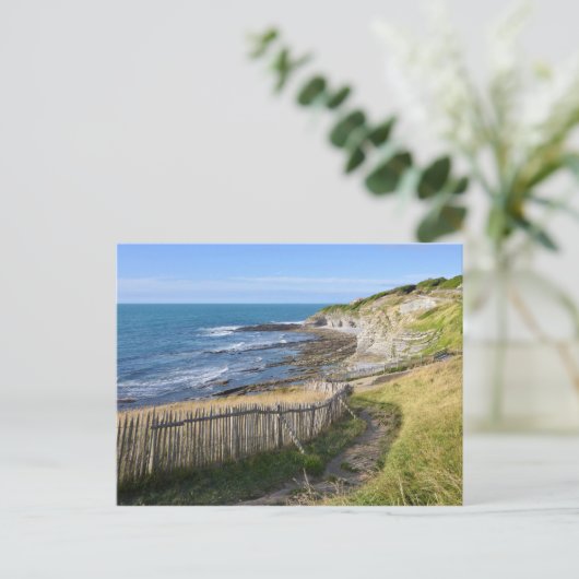 Kustlijn in Saint Jean de Luz in Frankrijk Briefkaart (Staand voorkant)