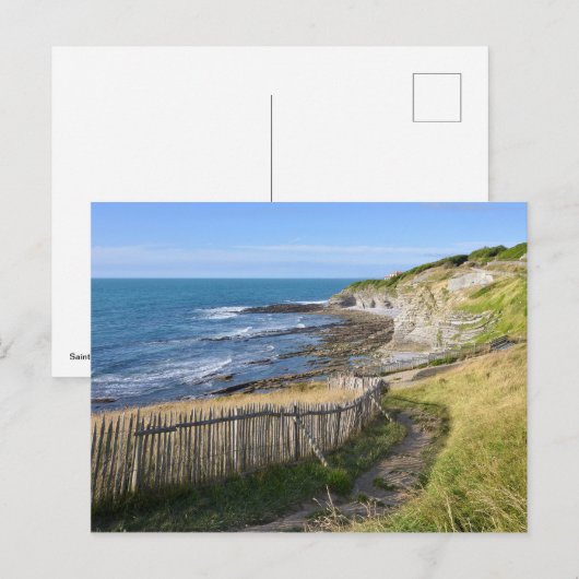 Kustlijn in Saint Jean de Luz in Frankrijk Briefkaart (Voorkant / Achterkant)