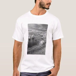 Kustlijn in zwart-wit, Californië T-shirt