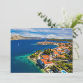 Kustlijn | Korcula Town, Korcula Island, Kroatië Bedankkaart (Staand voorkant)
