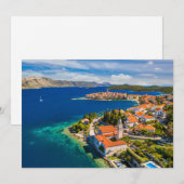 Kustlijn | Korcula Town, Korcula Island, Kroatië Bedankkaart (Voorkant / Achterkant)