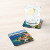 Kustlijn | Korcula Town, Korcula Island, Kroatië Bier Onderzetter (Rechterzijde)