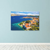 Kustlijn | Korcula Town, Korcula Island, Kroatië Canvas Afdruk (Insitu (Houten vloer))