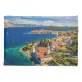Kustlijn | Korcula Town, Korcula Island, Kroatië Kussensloop (Achterkant)