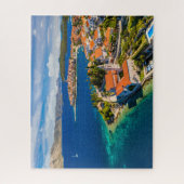 Kustlijn | Korcula Town, Korcula Island, Kroatië Legpuzzel (Verticaal)
