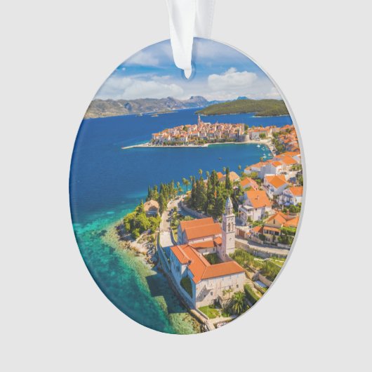 Kustlijn | Korcula Town, Korcula Island, Kroatië Ornament (voorkant)