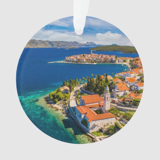 Kustlijn | Korcula Town, Korcula Island, Kroatië Ornament (voorkant)